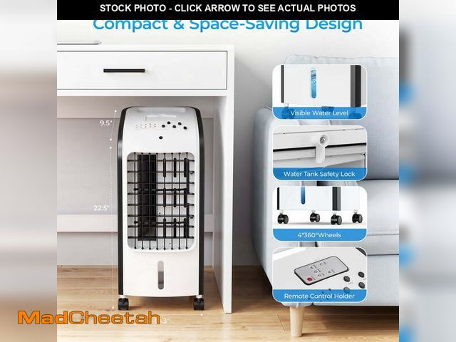 Lot 74-14286374 - RUIE Portable Air Cooler with Remote,Portable Air Conditioner,3-in-1 Evaporative Air Cooler Fan Humi...
