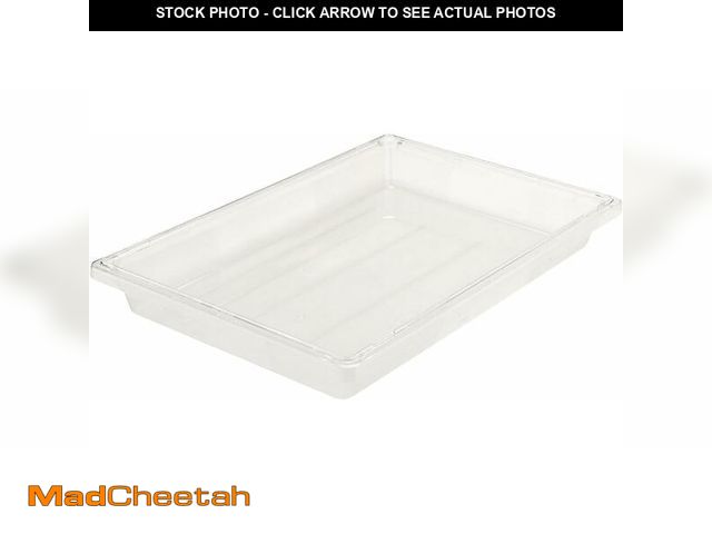 Lot 74-13583458 - Rubbermaid Commercial Products Large Shallow Food Storage Container, 5 Gallon, Clear, for Restaurant...