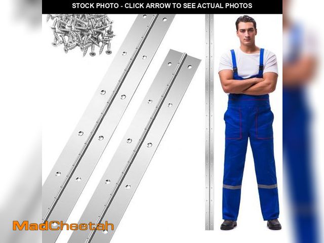 Lot 74-12488811 - Gisafai 2 Pack Continuous Piano Hinges, Heavy Duty Stainless Steel Piano Hinge, Smooth Polished Fold...