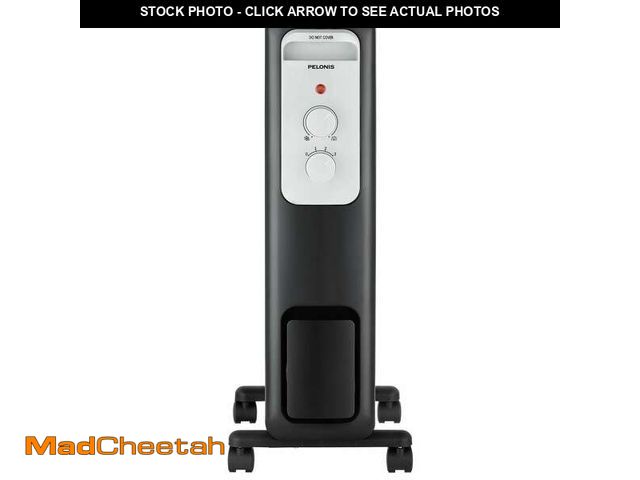 Lot 74-13795681 - Pelonis 1,500-Watt Oil-Filled Radiant Electric Space Heater with Thermostat - USED