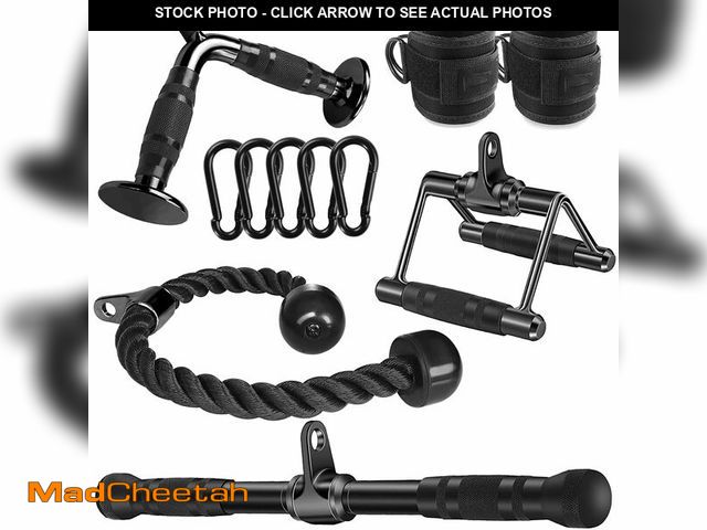 Lot 74-13550336 - WNOEY Cable Attachments for Gym, Cable Machine Attachment Set, LAT Pulldown Attachments, Cable Machi...