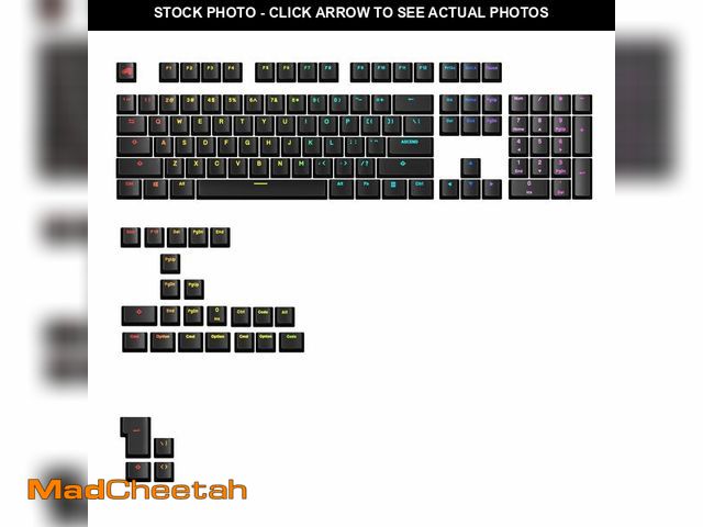 Lot 74-12603212 - Glorious Gaming - GPBT Backlit Keycaps (Black) Translucent Shine Through Legends, Fits 100%, 75% 65%...