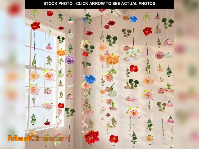 Lot 74-14274374 - XunYee 6 Pcs 35.4 ft Flower Garlands Artificial Wildflower Vines Floral Hanging Backdrop Fake Flower...