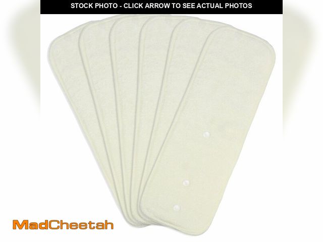 Lot 74-12714538 - Mama Koala 4-Layer Natural and Microfiber Cloth Diaper Inserts, Adjustable and Reusable for Any Baby...