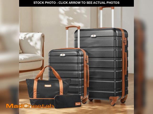 Lot 74-12480252 - 4 pcs travel luggage sets, 20 28 inch carry-on and checked luggage, and expandable duffle bags - UNU...