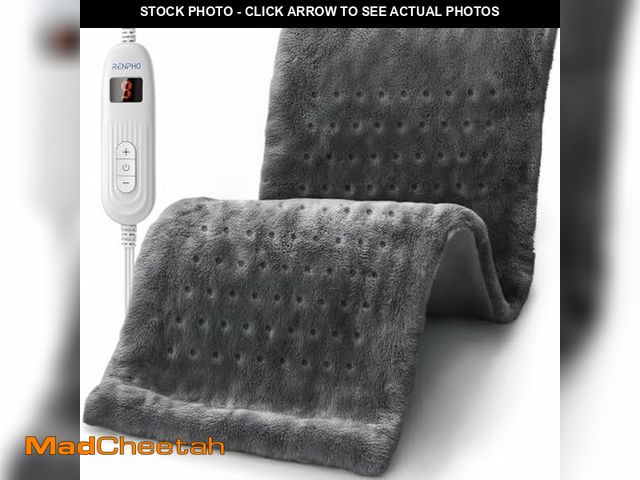 Lot 74-12845936 - RENPHO Heating Pad for Back Pain &amp; Period Cramps, FSA Eligible, Christmas Gifts for Women Men Mo...
