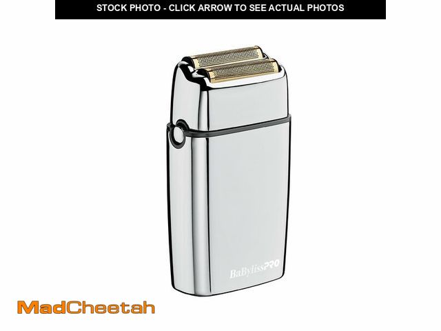 Lot 74-12698482 - BaBylissPRO Barberology Double Foil Shaver, FXFS2 SILVERFX Professional Electric Shaver - USED