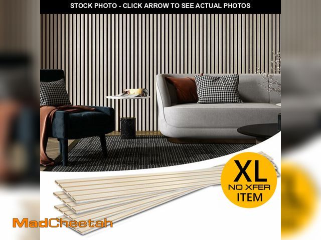 Lot 74-12568639 - Art3d 4-Piece Wood Slat Acoustic Panels for Stylish Decor and Noise Reduction, 3D Textured Panel for...