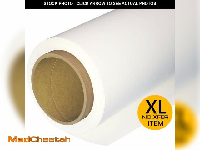 Lot 74-12569603 - HUAMEIZOOM Seamless Photography Background Paper Roll, White Photo Paper Backdrop for Photography, V...
