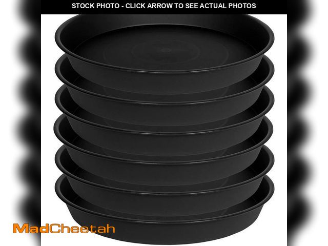 Lot 74-14437631 - 6-Pack 6 in. Plant Saucer, Heavy Duty Plastic Plant Saucers for Bird Bath Bowls Flower Plant Water T...
