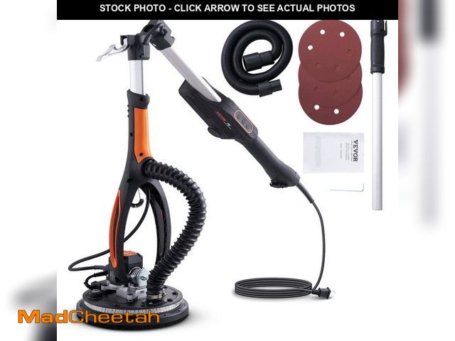 Lot 74-13129749 - (MISSING ONE SANDING PAD) VEVOR Drywall Sander 800-Watt Brushless Motor 1000-2300RPM Variable Speed ...