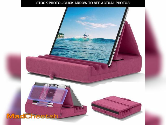 Lot 74-14382035 - KDD Tablet Pillow Holder, Foldable iPad Stand for Lap, Bed and Desk -Tablet Soft Pad Dock with Pocke...