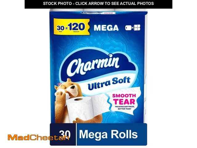 Lot 74-14073244 - Ultra-Soft Smooth Tear Toilet Paper Rolls (30-Mega Rolls) - UNUSED