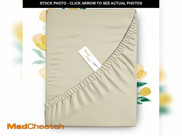 Lot 74-12710372 - Carressa Linen 100% Cotton Twin Size Fitted Sheet Only - 800 Thread Count Twin Fitted Sheet Cotton, ...