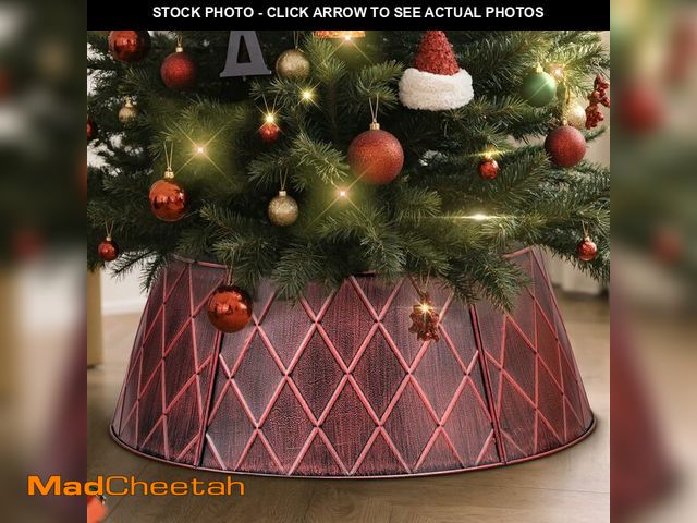 Lot 74-13709981 - Lanpn Metal Christmas Tree Collar 28 inch, Christmas Tree Ring Collar for Medium Xmas Stand Cover Re...