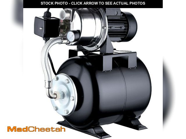 Lot 74-14079813 - Mastercraft 3/4 HP Stainless Steel Shallow Well Jet Pump with 6-Gallon Tank - USED