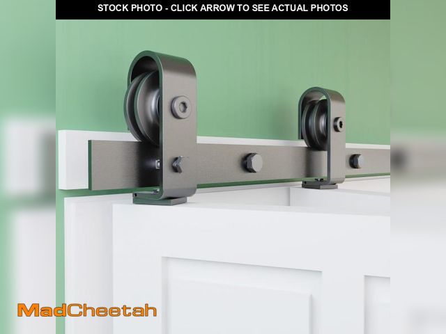 Lot 74-12154163 - HAYOHRT 40" Bi-Folding Sliding Barn Door Hardware Track Kit 3.3ft Barn Door Bifold Hardware Kit for ...