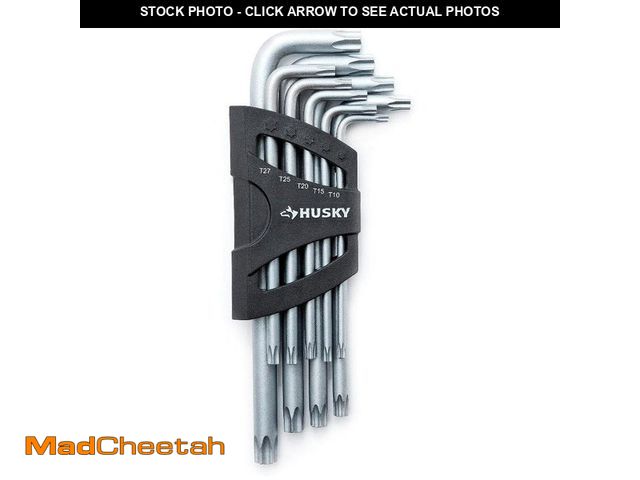 Lot 74-13691887 - Husky Magnetic Tamperproof TORX L- Key Set (9-Piece) - UNUSED