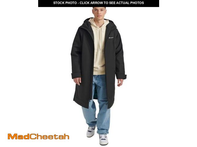 Lot 74-12417301 - Champion Men's Long Side Line Hooded Jacket - Black XXL - UNUSED
