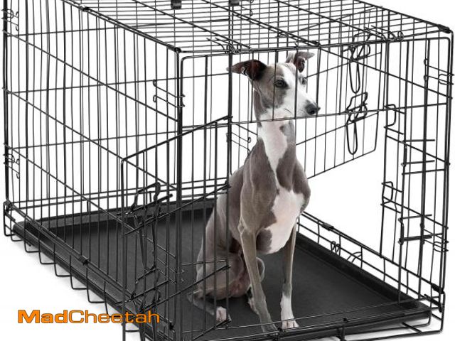 Lot 74-12153193 - DUMOS Dog Crate, 36 Inch Medium Double Door Dog Cage with Divider Panel and Plastic Leak-Proof Pan T...