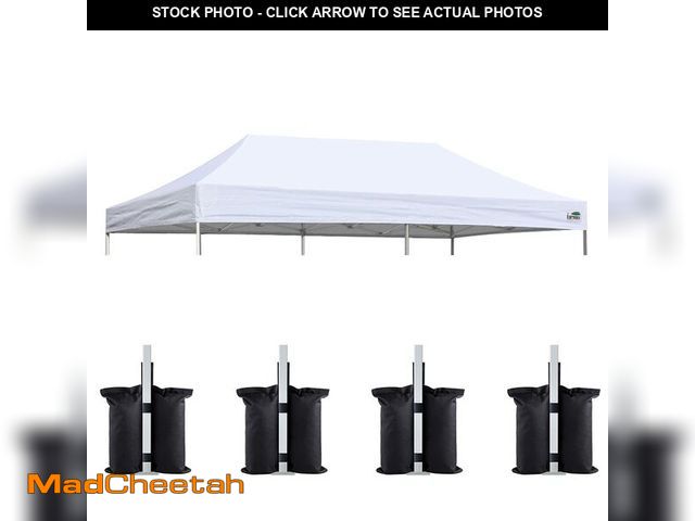 Lot 74-13960169 - Eurmax USA 10x20 Pop Up Canopy Replacement Top,Universal Instant Canopy Cover ONLY,Heavy Duty UPF 50...