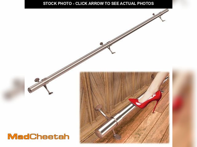 Lot 74-13504473 - Muzata 8ft Bar Foot Rail Kit Undercounter Mount Hardware and Tubing Complete Kit 2'' OD Stainless St...