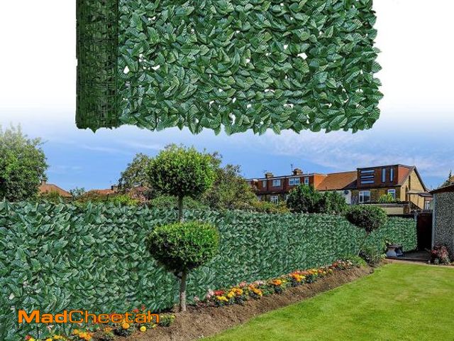 Lot 74-12486782 - BSHAPPLUS 39"x157" Ivy Privacy Fence Screen,Faux Ivy Leaf Artificial Hedges Fence,Artificial Leaf Fe...