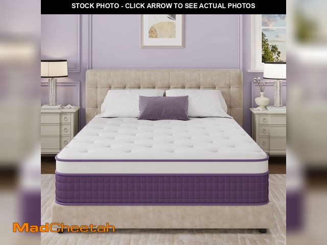 Lot 74-12688924 - Sailvan Queen Mattress 12 inch,Purple Queen Size Mattress in a Box,Cooling Gel Infused Memory Foam a...