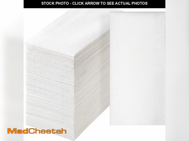 Lot 74-14206272 - Artstyle Disposable Hand Towels for Bathroom, White Linen-Feel Guest Towels, Soft and Absorbent Dinn...