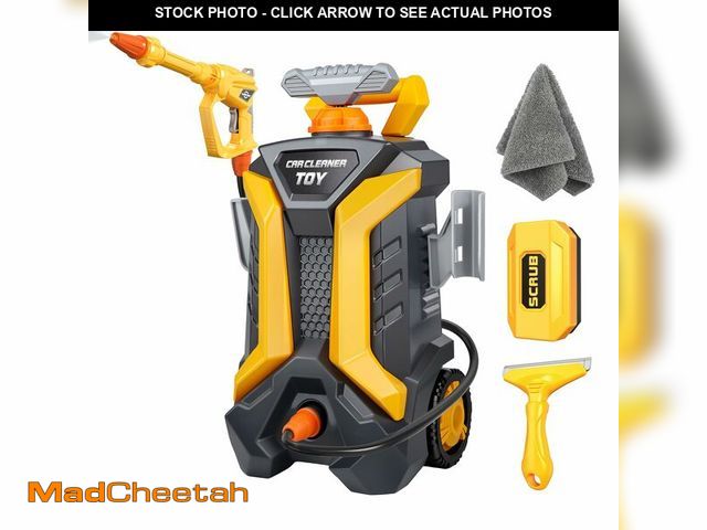 Lot 74-14149309 - Kids Pressure Washer Toy, Outdoor Car Wash Playset for Patio Lawn Garden, Self Powered Water Pressur...