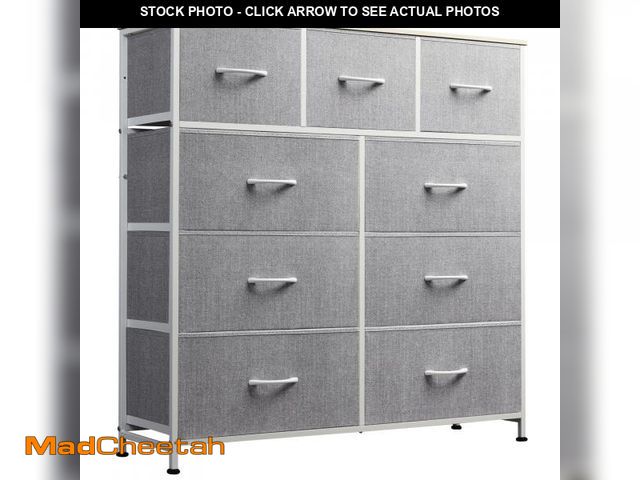 Lot 74-12540594 - WLIVE 9-Drawer Dresser, Fabric Storage Tower for Bedroom, Hallway, Entryway, Closet, Tall Chest Orga...
