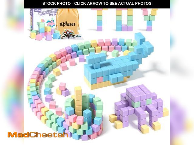 Lot 74-12213021 - Apluses 32pcs Magnetic Blocks Building Cubes for Toddlers, Classroom Must Haves Creative Learning Ki...