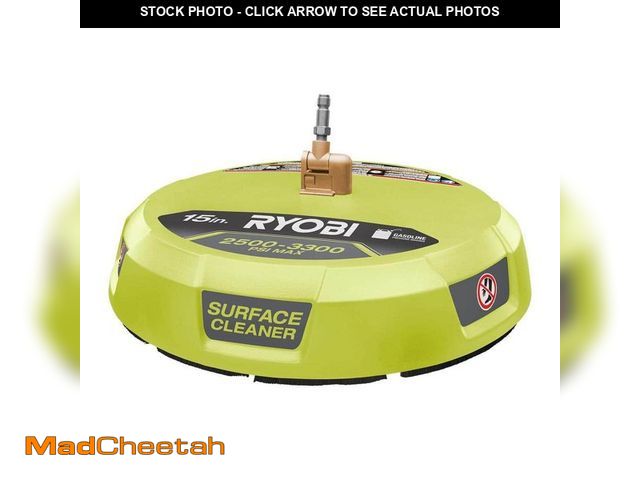 Lot 74-12558753 - RYOBI 15 in. 3300 PSI Surface Cleaner for Gas Pressure Washer - USED