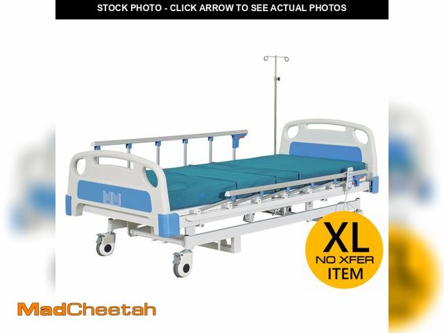 Lot 74-12689084 - (MATTRESS IS RIPPED) Real Relax Premium 3 Function Full Electric Hospital Bed (with Mattress &amp; I...