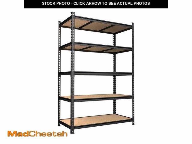 Lot 74-14605173 - VEIKOUS 5-Tier Metal Garage Storage Shelving Unit in Black (24 in. D x 72 in. H x 48 in. W) HP1106-0...