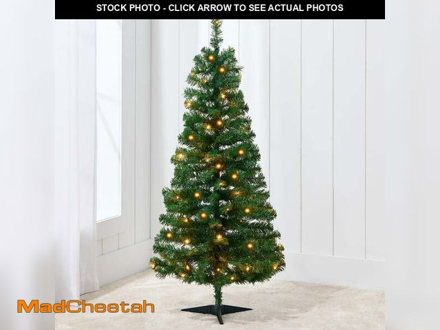 Lot 74-13044464 - Best Choice Products 4ft Pre-lit Colored Christmas Tree, Artificial Tree Holiday Decor w/ LED Lights...