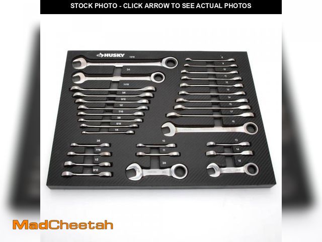 Lot 74-12172854 - Husky SAE and Metric Ratcheting Wrench Set in EVA Tray (30-Piece) - UNUSED