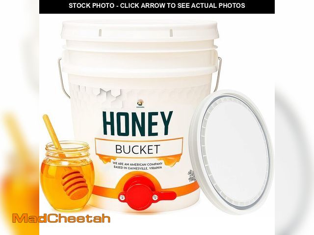Lot 74-13927665 - SunVara Honey Bucket 5 Gallon Bucket with Spigot Extractor Equipment Food-Grade PP 20L Capacity - UN...