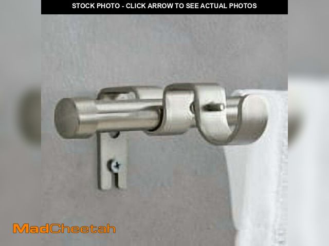 Lot 74-12556363 - Better Homes &amp; Gardens 5/8" Plated Brushed Nickel Adjustable Add on Curtain Rod Kit, 32"-120" - ...