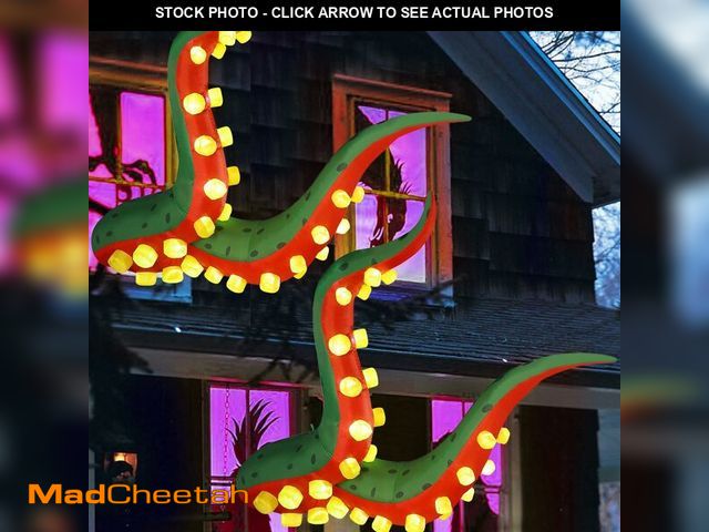 Lot 74-12702307 - Juegoal 2Pack Halloween Decorations 5.6FT Tall Inflatable Lighted Octopus Tentacle, Octopus Legs Bui...