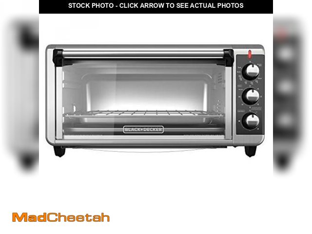 Lot 74-12136814 - BLACK+DECKER 8-Slice Extra Wide Convection Toaster Oven, Fits 9"x13" Oven Pans and 12" Pizza, Bake, ...