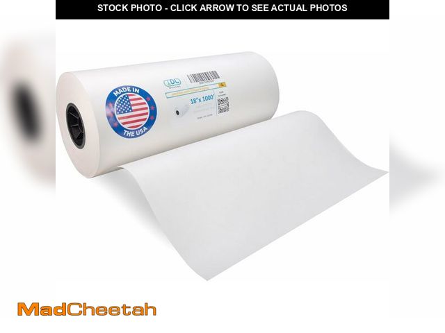 Lot 74-12829346 - White Butcher Paper 18" x 12000" (1000 feet) - USA-Made Natural Butcher Paper Roll for Meat and Fish...