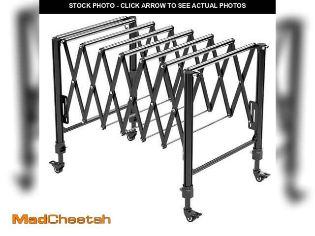 Lot 74-12274775 - SpeTool Heavy-Duty Conveyor Roller Stand, 26.7"-42.5" Height Adjustable, 600 LBS Capacity, with Lock...