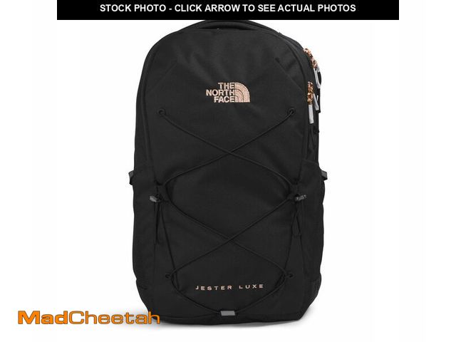 Lot 74-12801581 - THE NORTH FACE Women's Jester Luxe Everyday Laptop Backpack, TNF Black/Burnt Coral Metallic, One Siz...