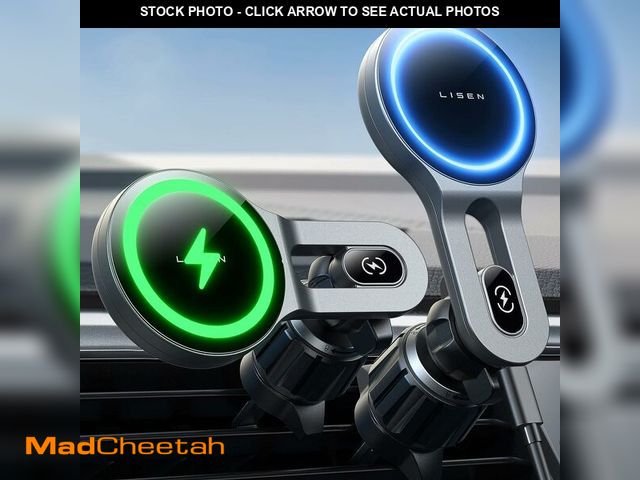 Lot 74-12328637 - LISEN for 15W MagSafe Car Mount Charger, [Safer &amp; Faster] Vent Magnetic Wireless Car Charger, Ca...