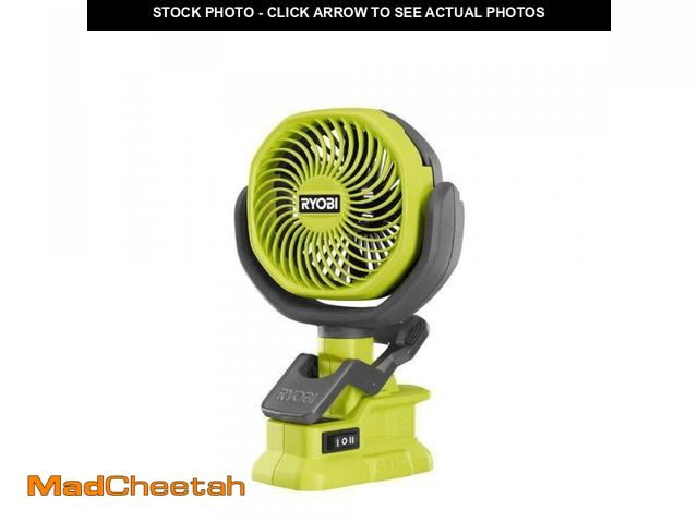Lot 74-12464471 - RYOBI ONE+ 18V Cordless 4 in. Clamp Fan (Tool Only) PCF02B - UNUSED