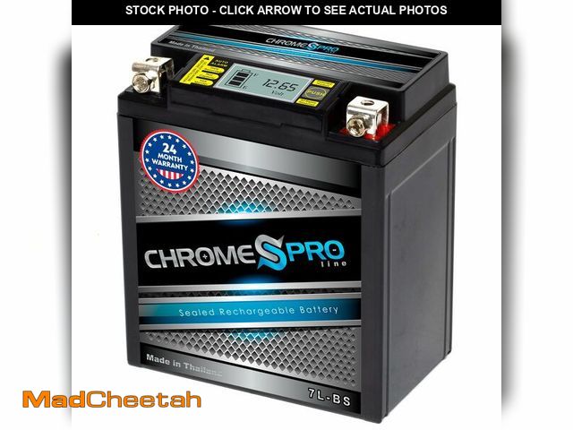 Lot 74-14145947 - Chrome S Pro iGel YTX7L-BS Battery Ã¢â¬â 85 CCA, Gel Electrolyte, LED Display, 12V 6Ah Ã¢â¬â F...