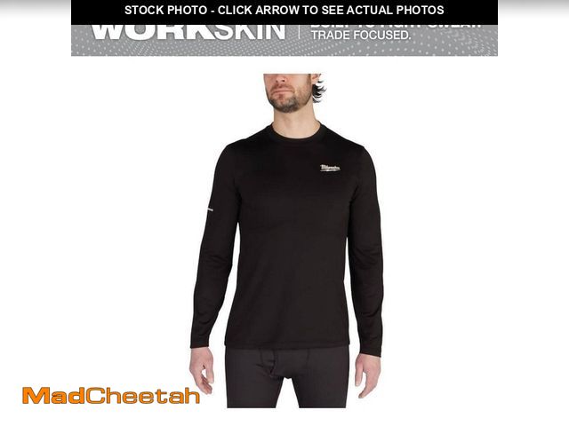 Lot 74-12920511 - Milwaukee Men's Medium Black Workskin Thermal Underwear Crew Neck Base Layer - UNUSED
