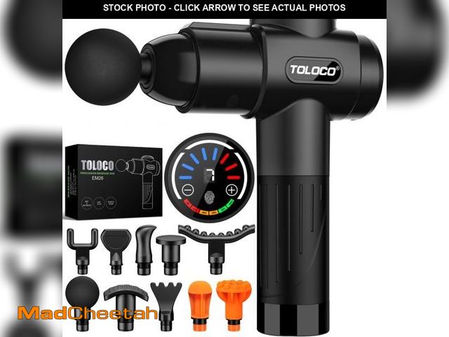 Lot 74-11557764 - TOLOCO Massage Gun, Deep Tissue Back Massage for Athletes for Pain Relief, Percussion Massager with ...