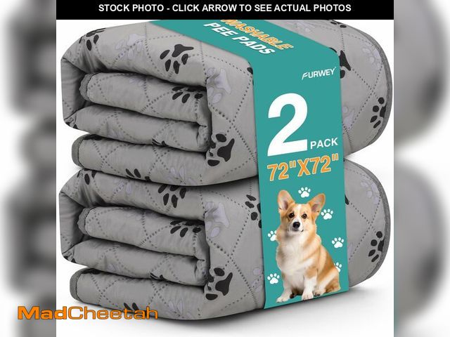 Lot 74-13569344 - FURWEY 2 Pack Extra Large 72"X72" Washable Pee Pads for Dogs Super Absorbent Dog Training Pads Non-S...